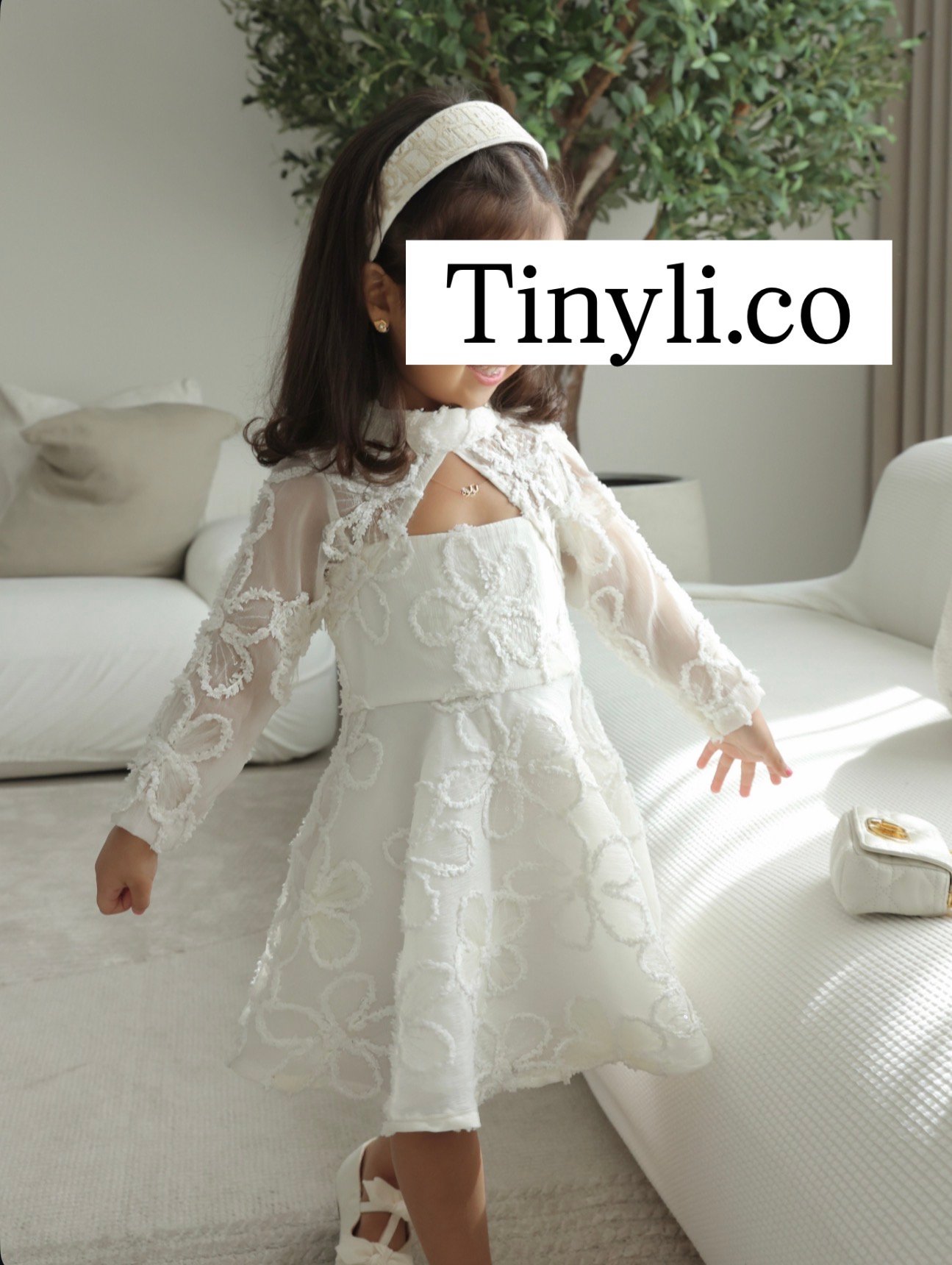 Floral white Dress - Image 3