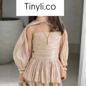 Silky dress-beige