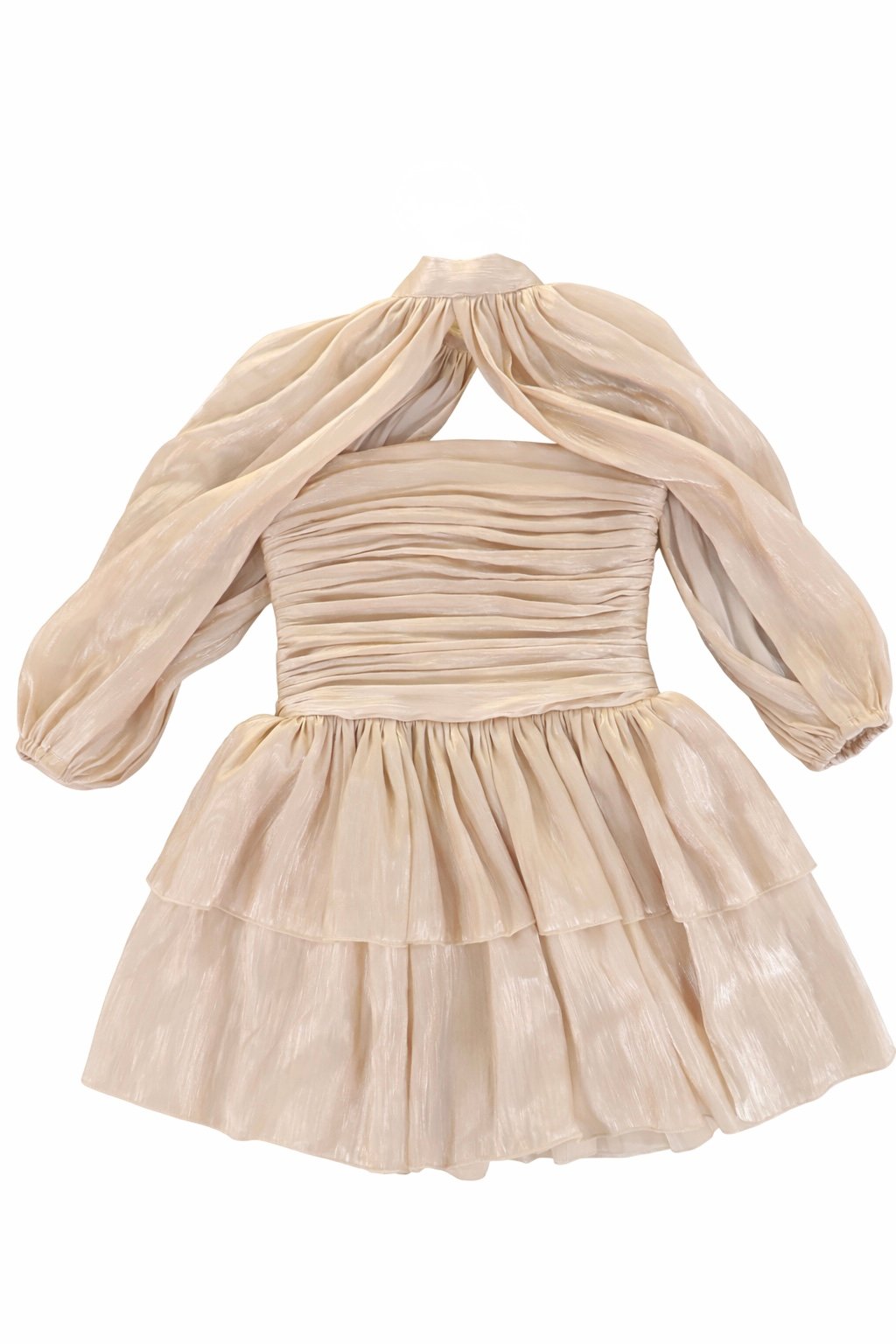 Silky dress-beige - Image 2