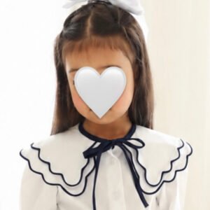 Ribbon shirt navy blue